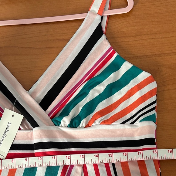 NWT JohnPaulRichard Colorful Striped High Low Dress - Picture 8 of 11